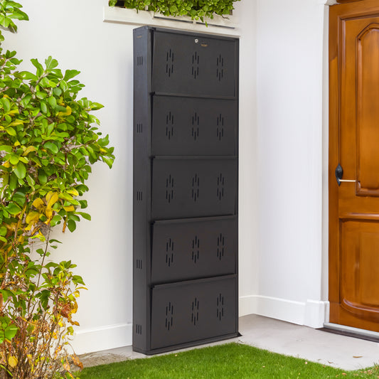 WallGuardShoeRack - 5 Shelves Wall Mounted